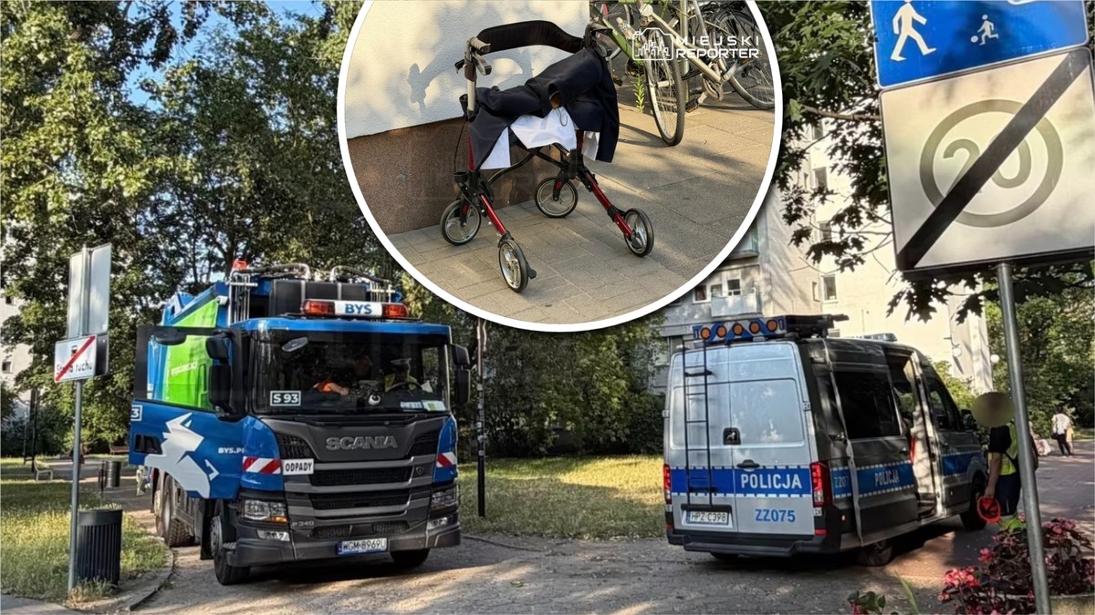 Chciał ominąć śmieciarkę, doszło do dramatu. 90-latek w ciężkim stanie trafił do szpitala