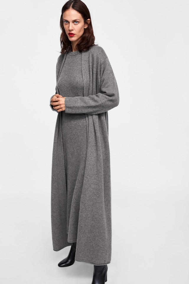 Kasmír kabát ZARA 79 995 Ft- zara.com