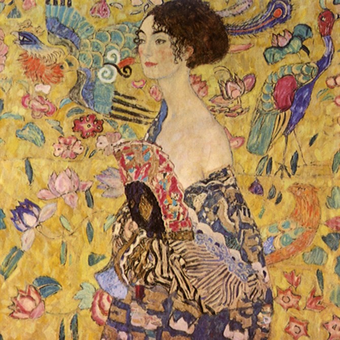 Klimtova slika "Dama sa lepezom"