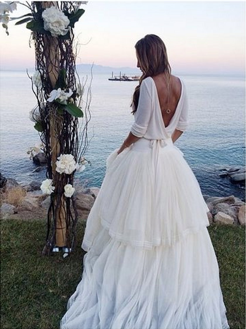 Sara Mannei w pięknej sukni ślubnej