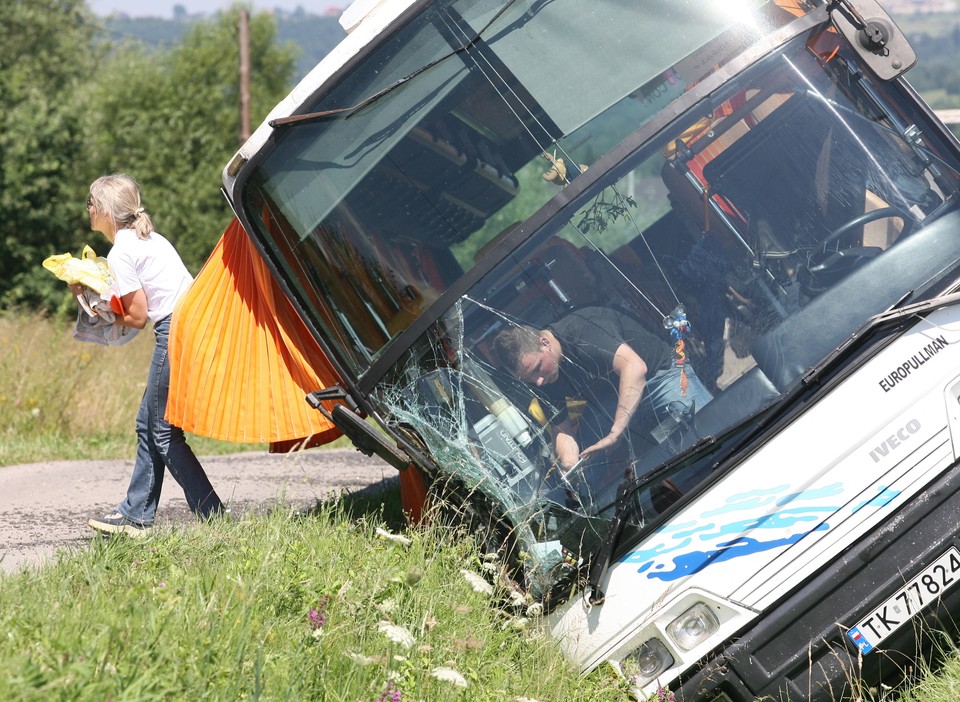 GŁOGOCZÓW DZIECI AUTOKAR WYPADEK