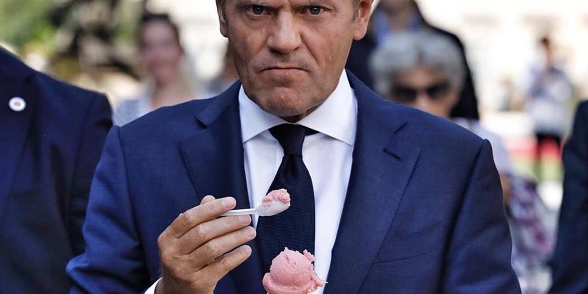 Donald Tusk je lody