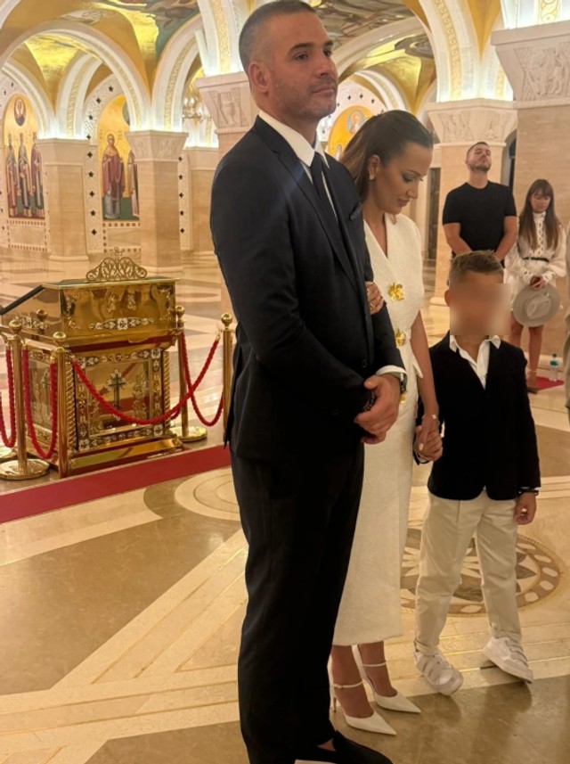 Aleksandra Prijović i Filip Živojinović, krštenje ćerke