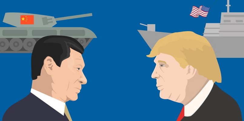 Donald Trump i Xi Jinping USA Chiny