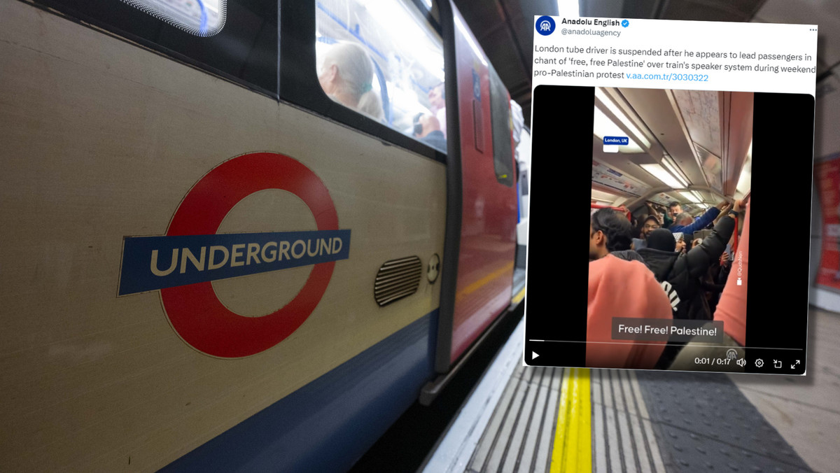 Maszynista londyńskiego metra zawieszony. Krzyczał o "wolnej Palestynie"