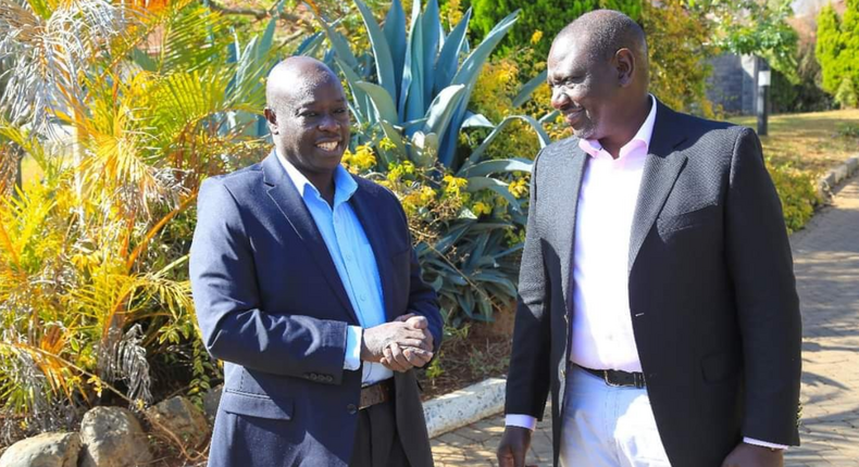 President-elect William Ruto with his deputy Rigathi Gachagua in a photo captured on August 21, 2022