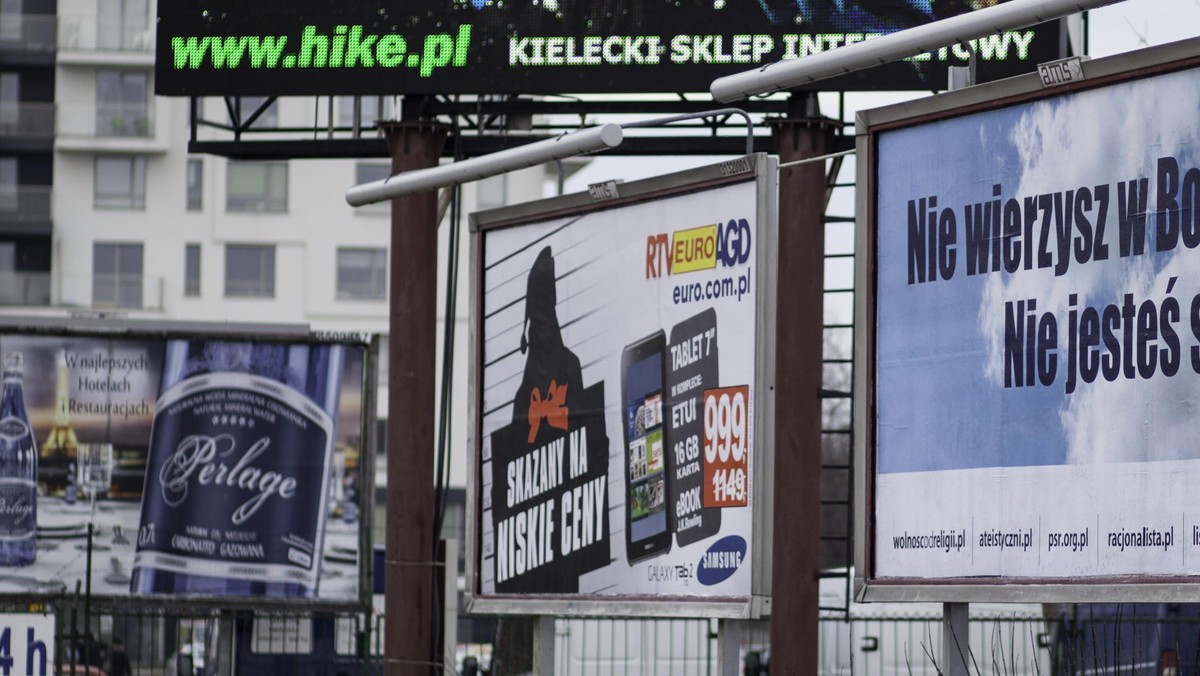 BILLBOARD NIE WIERZYSZ W BOGA ? NIE JESTE? SAM