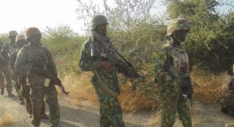 Nigerian soldiers on anti-Boko Haram operation in Borno State