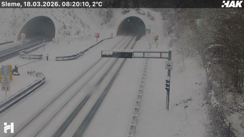 Sneg na auto-putu u Hrvatskoj