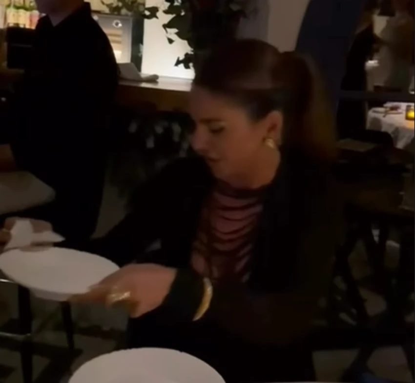 Marina Visković lomi tanjire u lokalu 