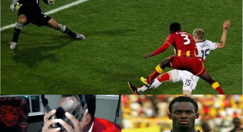 Michael Essien couldn’t continue listening to commentary after Gyan’s miss against Uruguay (video)
