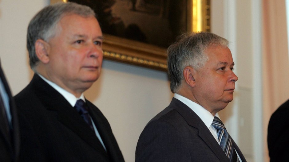 Jarosław Kaczyński i Lech Kaczyński w 2007 r.