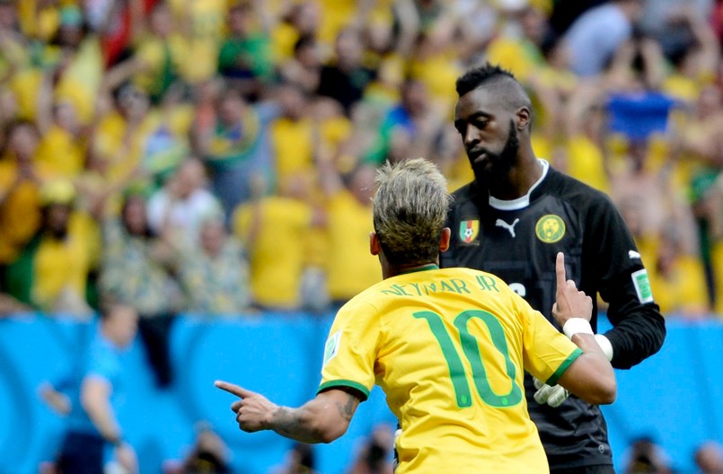 Neymar autorem setnego gola na mundialu w Brazylii. ZDJĘCIA