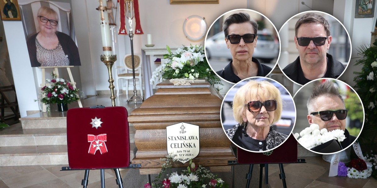 Znane osoby na pogrzebie  Stanisławy Celińskiej. 