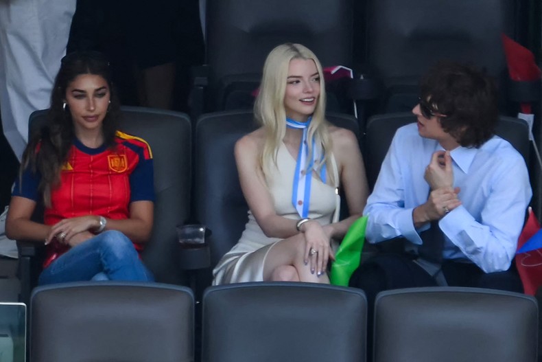Taylor-Joy is Argentine on her father's side, and grew up in Buenos Aires until she was 6 years old, so it makes sense she was seen sporting an Argentina-colored scarf at the finals on July 19.