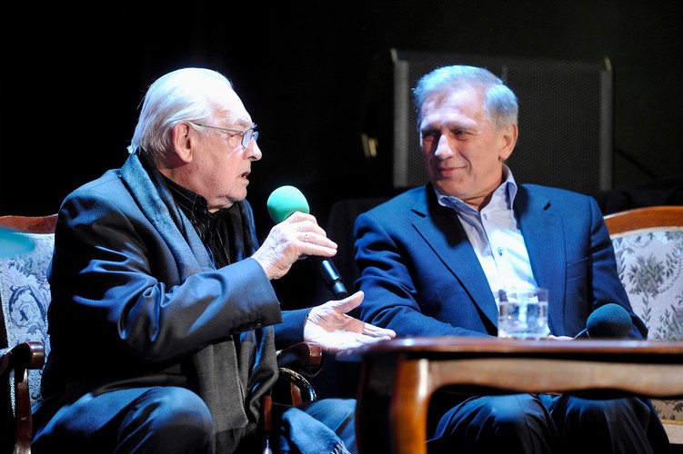 Andrzej Wajda i Jan Englert