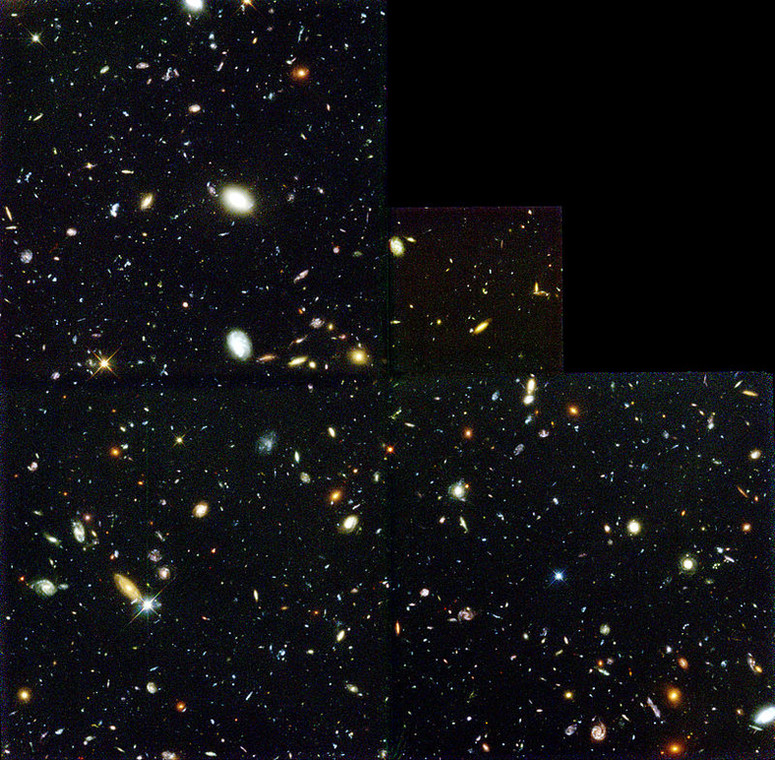 Głębokie Pole Hubble’a Znaczna większość obiektów na tym zdjęciu to odległe galaktyki