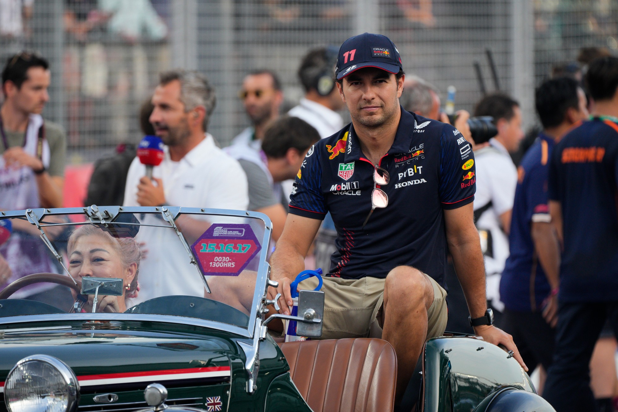 Mexický pilot formuly 1 Sergio Perez z tímu Red Bull.