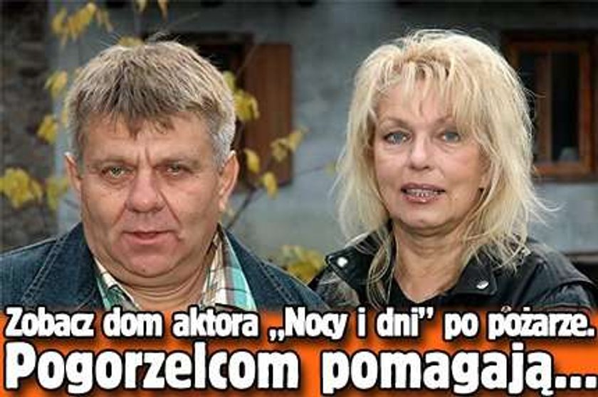 Zobacz dom aktora "Nocy i dni" po pożarze. Pogorzelcom pomagają...