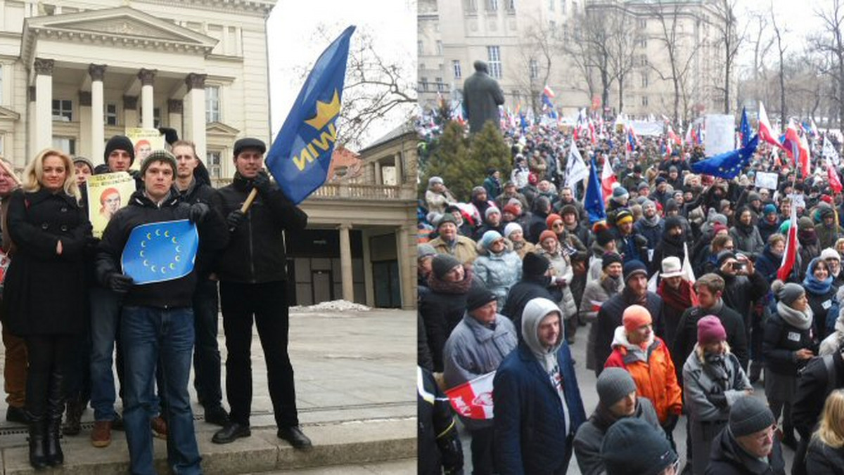 KOD protestował przeciwko inwigilacji, KORWiN w obronie europejskich kobiet