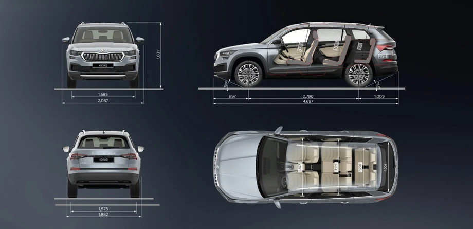 Škoda Kodiaq oferuje aż siedem (wygodnych) miejsc