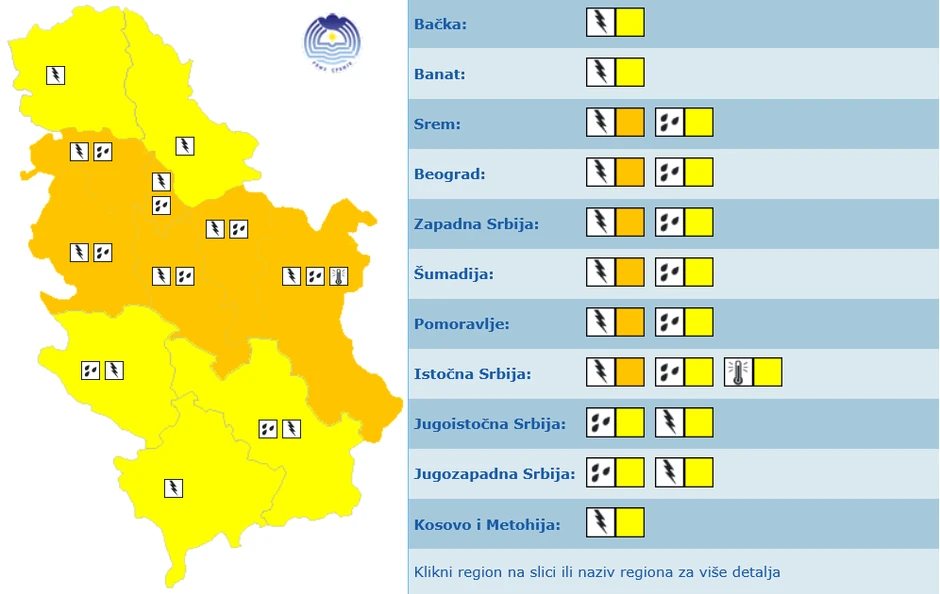 Meteoalarm 23. jun