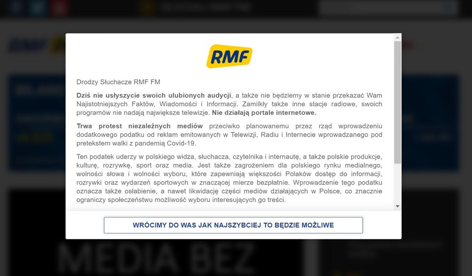 Strona główna portalu RMF FM