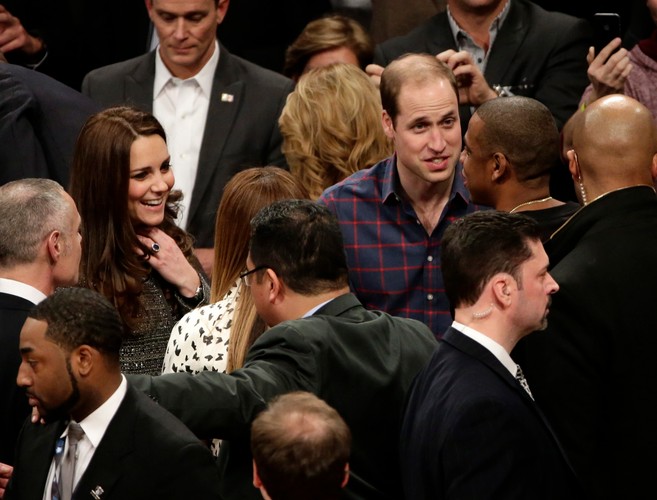 Książę William i księżna Catherine na meczu NBA