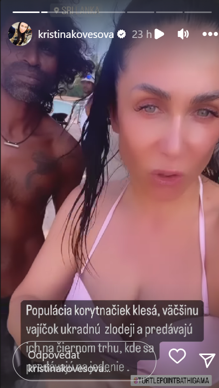 Kristína Kövešová na Srí Lanke.