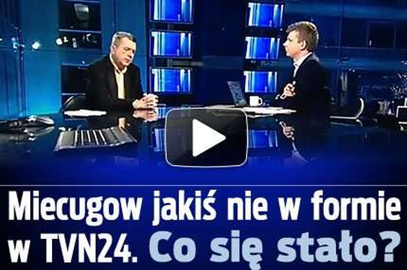 Miecugow jakiś nie w formie w TVN24. Co się stało?