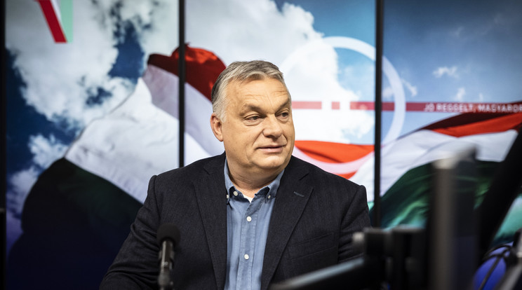 Orbán Viktor a Jó reggelt, Magyarország című műsor vendége volt /Fotó: MTI/Miniszterelnöki Sajtóiroda/Fischer Zoltán