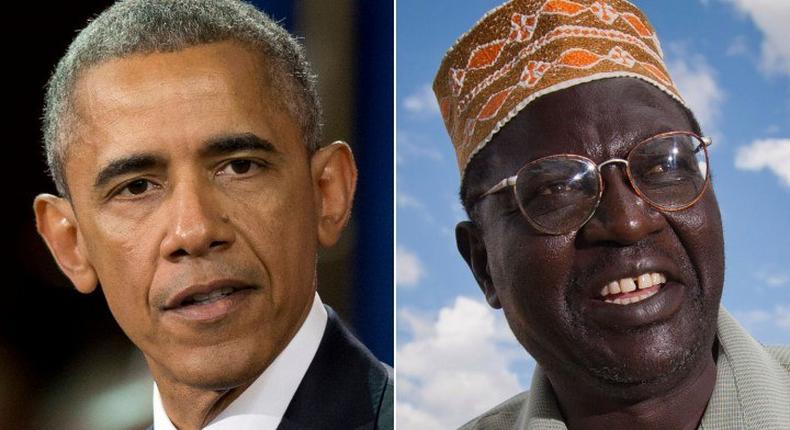 American President, Barack Obama (left) and half brother, Malik Abongo Roy Obama