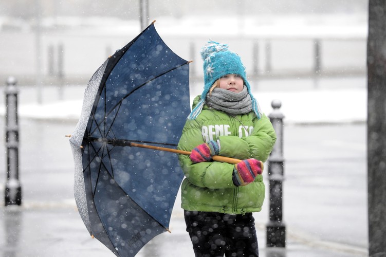 Pierwszy śnieg w Warszawie