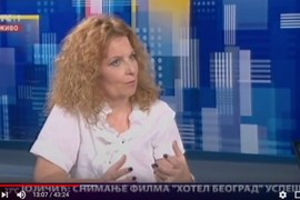 Milena Antić tokom gostovanja na RTS-u