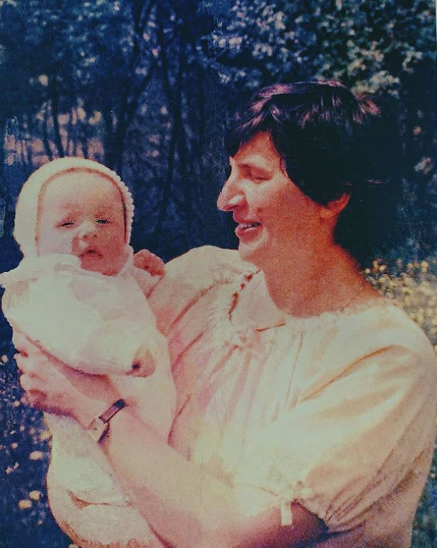 Justyna Kowalczyk z mamą w dzieciństwie