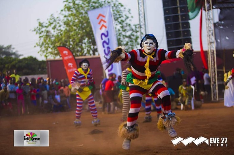 Masquerades performing at the Idoma International Carnival 
