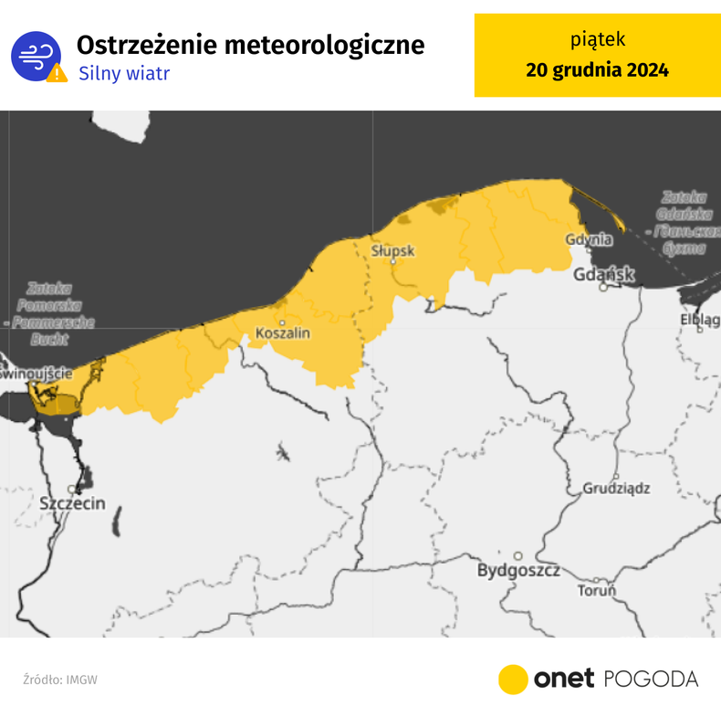 Ostrzeżenia przed silnym wiatrem obowiązują dziś nad morzem