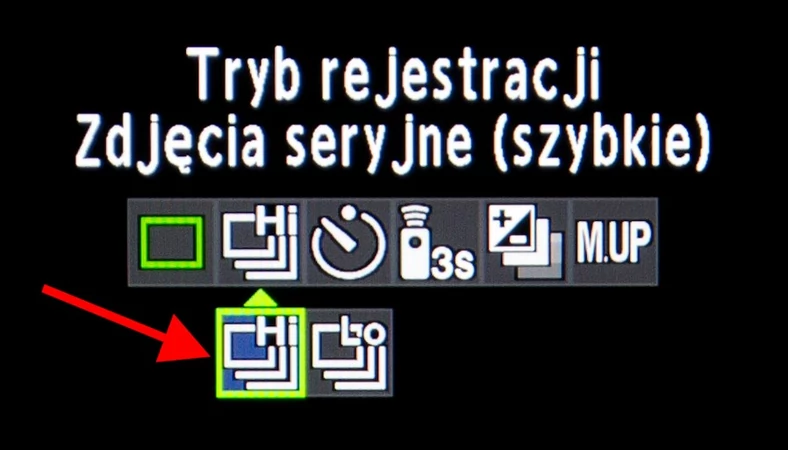 Niektóre aparaty pozwalają na wybór pomiędzy szybką a wolną serią zdjęć