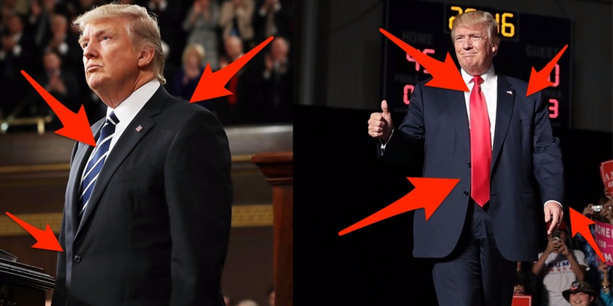 The suit that Trump wore for his address to Congress was a huge step up in his presidential appearance