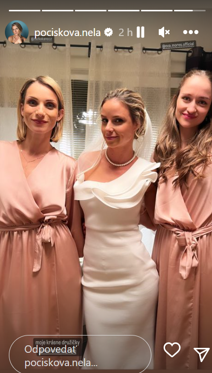 Nela Pocisková zverejnila fotky v svadobných šatách. 