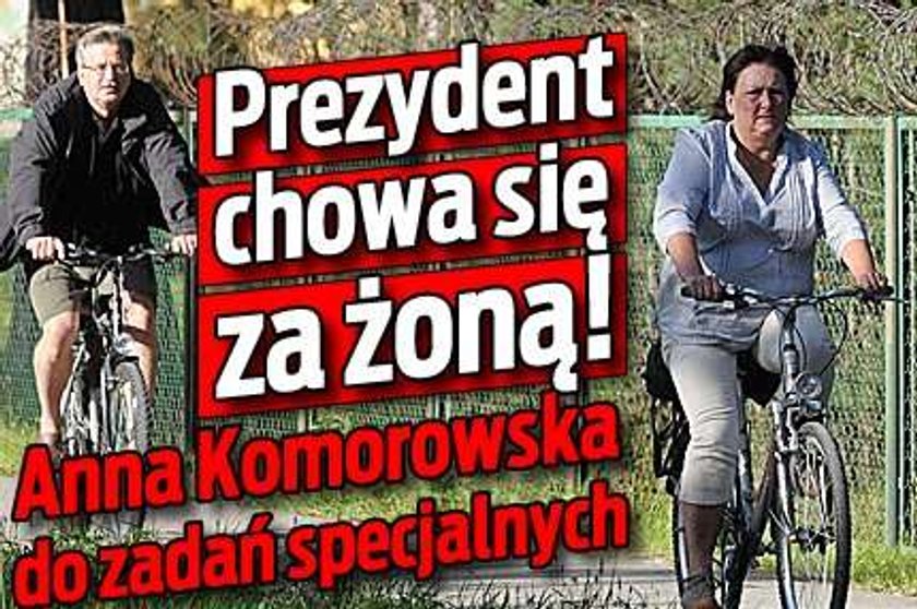 Prezydent Komorowski chowa się za żoną! Jak to? 