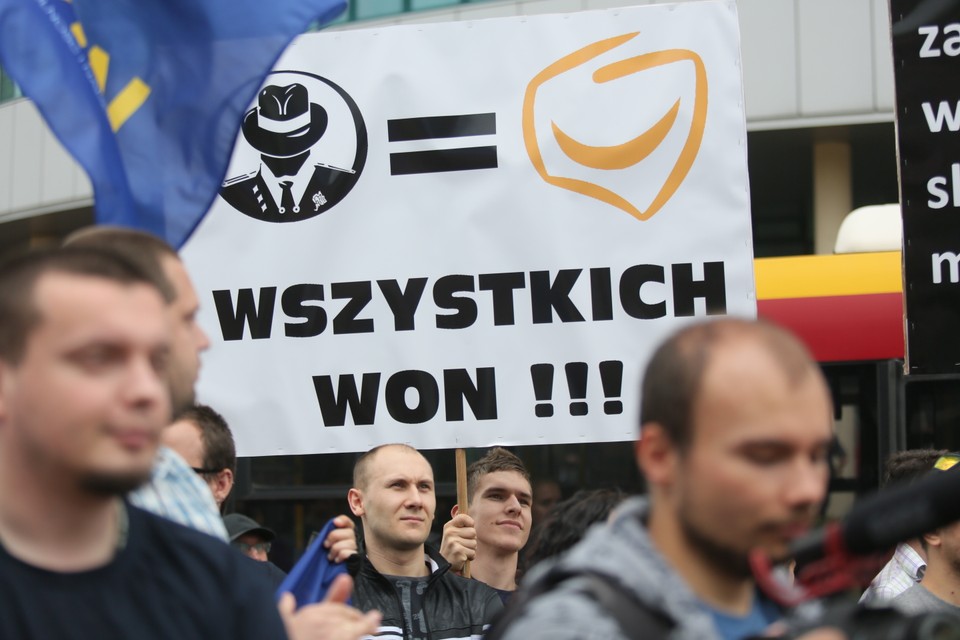 WARSZAWA PO KONWENCJA PRZECIWNICY PROTEST (pikieta)