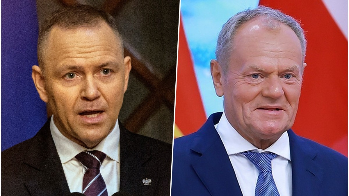 Karol Nawrocki a Donald Tusk. 