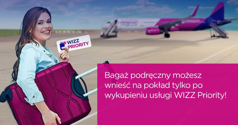 Informacja na stronie Wizz Air