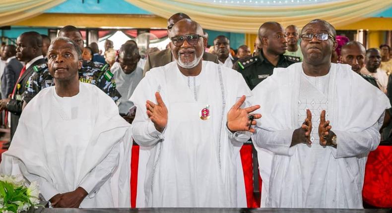 Osinbajo, Akeredolu, Fayemi attend OPC founder Fasehun’s funeral