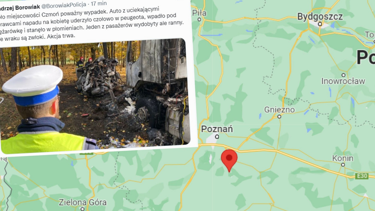 Wielkopolskie: Tragiczny finał policyjnego pościgu. Nie żyją trzy osoby