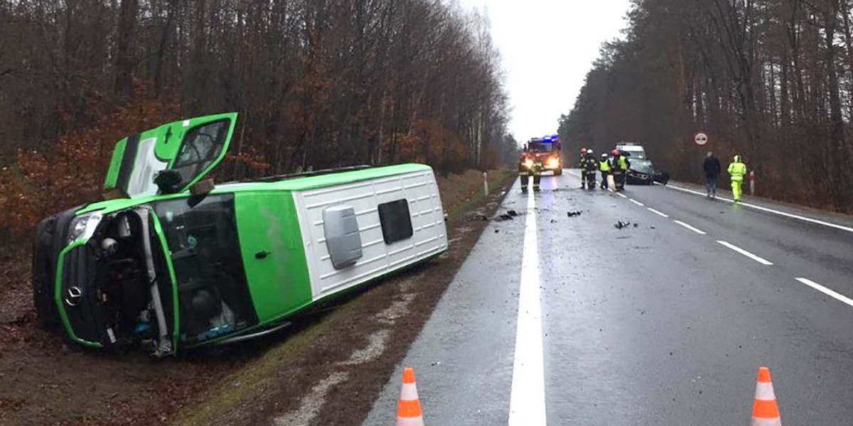 Wypadek pod Głogowem Małopolskim na Podkarpaciu