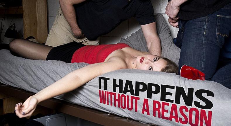 Photo series protesting sexual assault and rape 