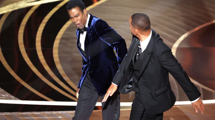 Will Smith Chris Rock ízetlen tréfája után szaladt fel a színpadra elégtételt venni / gettyimages