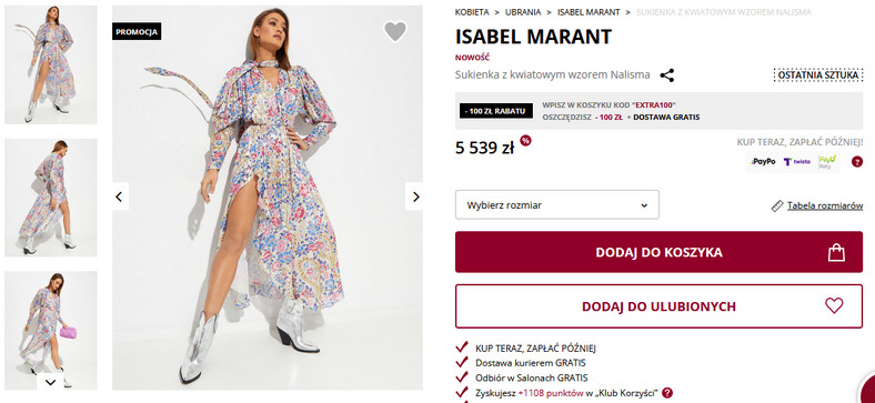 Isabel Marant. Sukienka z kwiatowym wzorem Nalisma